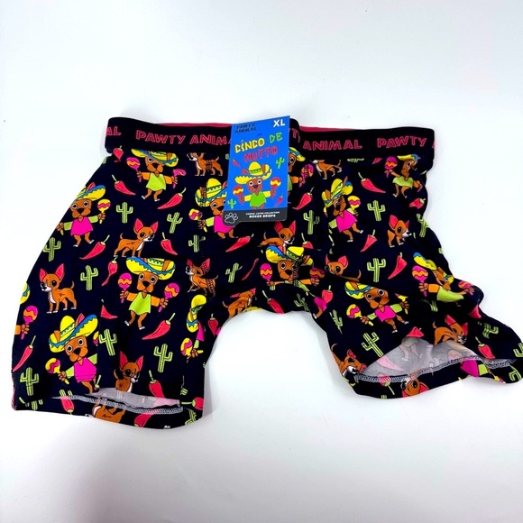 NWT Pawty Animal Black / Pink Boxer Briefs- Cinco De Mutto - Picture 2 of 6